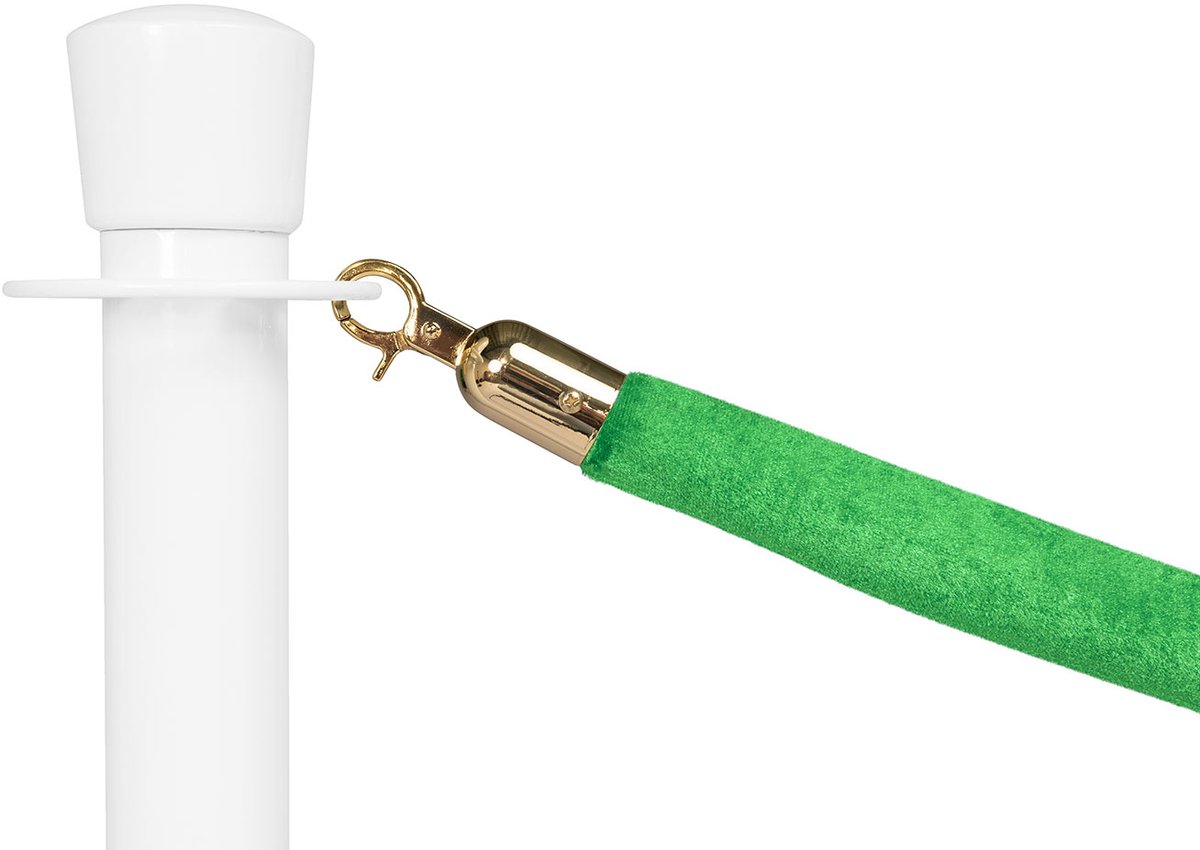   | Afzetkoord Velours | Messing - Appelgroen